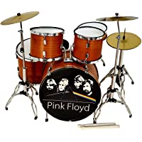 MINIATURA BATERÍA ACUSTICA NOGAL SATINADO MDR-0107 REGALO MUSICAL ROCKMUSIC